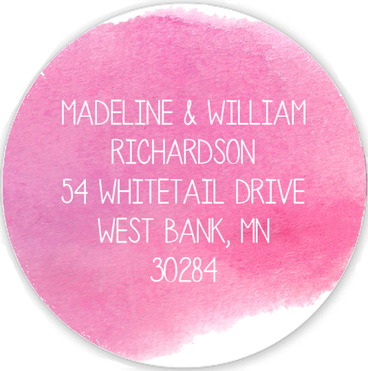 Big Swash Round Address Labels